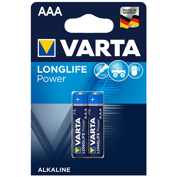 M0590-VARTA LONGLIFE POWER ALKALİN AAA İNCE KALEM PİL 2'Lİ PAKET(TEKLİ FİYAT)